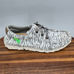 Twisted X Shoes Women's 6.5 M Gray White Zero-X Lace Up Moc Comfort Sneakers